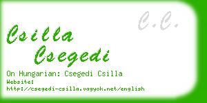 csilla csegedi business card